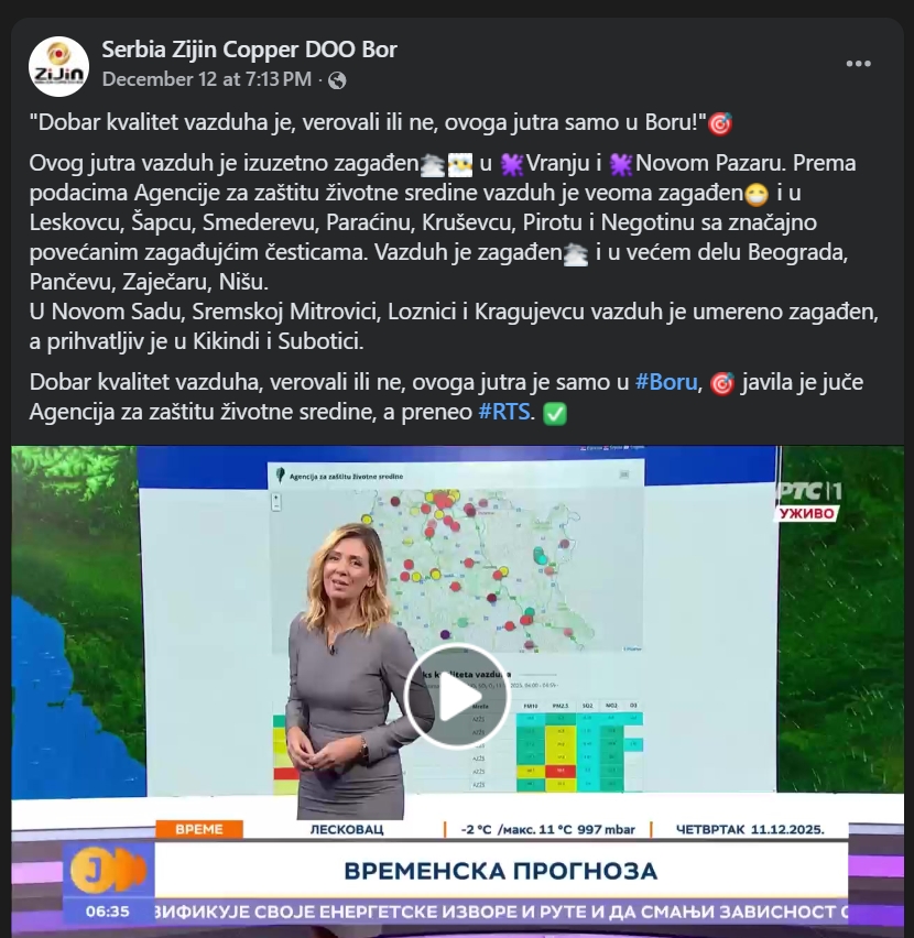 Screenshot - FB Serbia Zijin Copper DOO