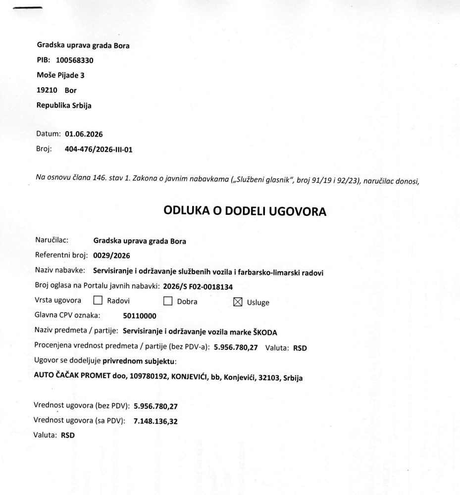 GUB_odluka o dodeli